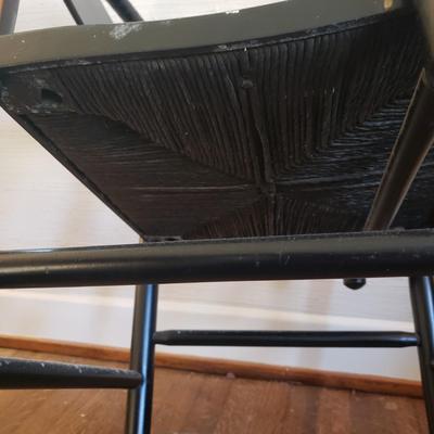 Black Hitchcock Style Wooden Rush Chair (D-KD)