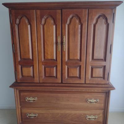 Thomasville Solid Wood Cherry Finish Armoire