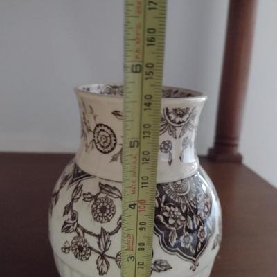 Vintage Hill Pottery Wash/Vanity Set- Bowl, Pitcher with Lid, Powder Dish, Tall Vase (Stand not Included)