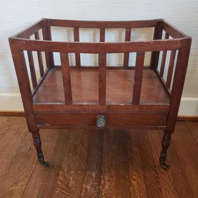 Victorian Canterbury With Castors & Drawer (D-KD)