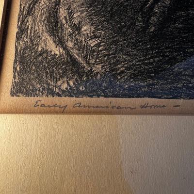 ‘Early American Home’ Pencil Signed By Mildred Williams (DR-RG)