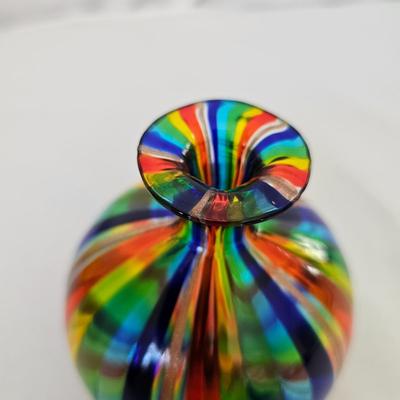 Murano Style Hand Blown Glass Vase & More (O-JS)