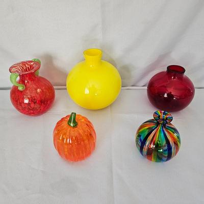 Murano Style Hand Blown Glass Vase & More (O-JS)