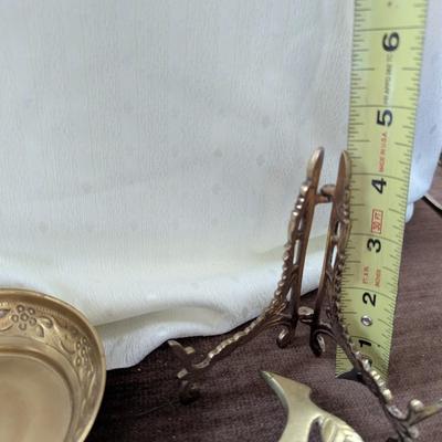 Group of four brass pieces