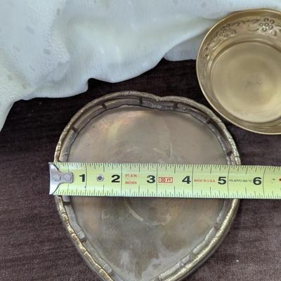 Group of four brass pieces