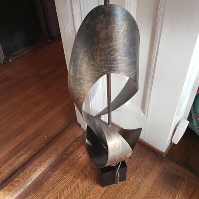 Harry Balmer/Richard Barr Brutalist Large Metal Lamp (D-KD)