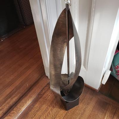 Harry Balmer/Richard Barr Brutalist Large Metal Lamp (D-KD)