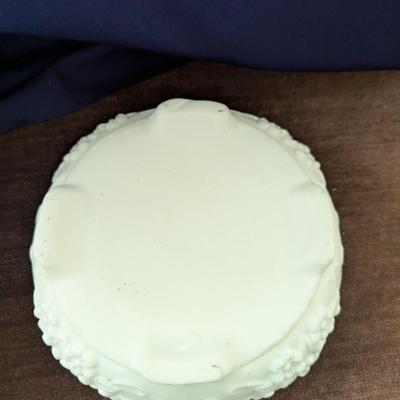 Victorian style porcelain bisque trinket box.