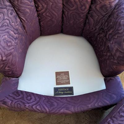 Burgundy Chair fanned back.