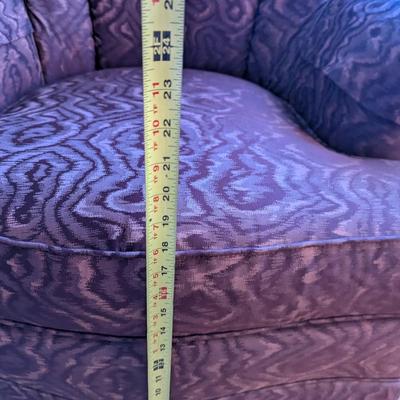 Burgundy Chair fanned back.