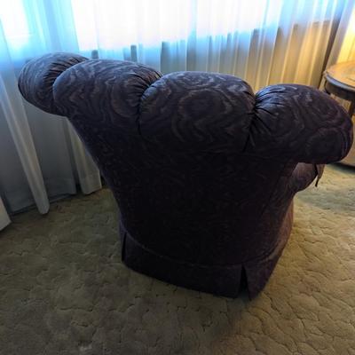 Burgundy Chair fanned back.