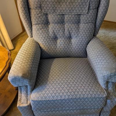 Blue recliner