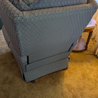 Blue recliner