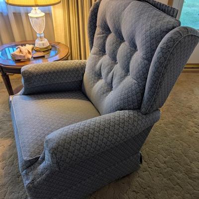 Blue recliner