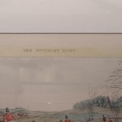 'The Death: Pull Pull- Woo Hoop' The Pytchley Hunt- Equestrian Print Framed Behind Glass