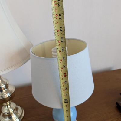 Small Blue Lamp and Gold in Color.