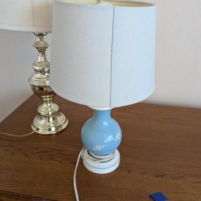 Small Blue Lamp and Gold in Color.