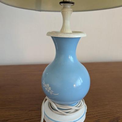 Small Blue Lamp and Gold in Color.