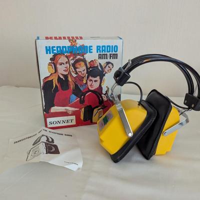 1970's AM/FM Radio Headphones