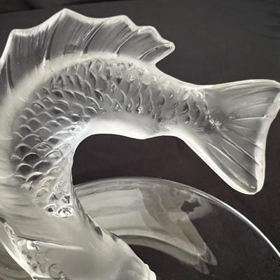 Lalique Frosted Koi Fish Crystal Ring Dish (LR-RG)