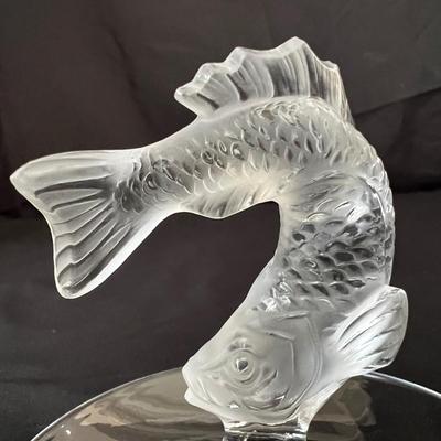 Lalique Frosted Koi Fish Crystal Ring Dish (LR-RG)