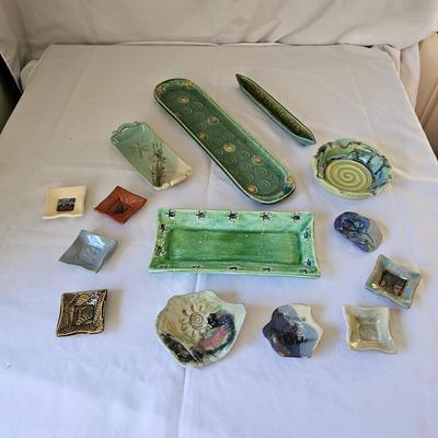 Textured & Mostly Hand Built Pottery (O-JS)