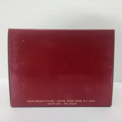 Avon Country Christmas Recipe Box 1982 Vintage Holiday Kitchen Storage Cards Divider Set