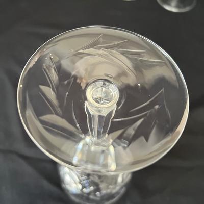 Wine, Champagne & Cocktail Glasses w/Faceted Stems (DR-RG)