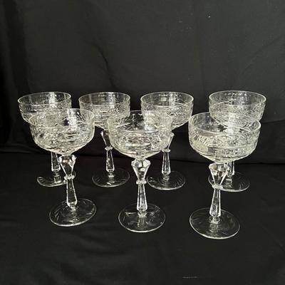 Wine, Champagne & Cocktail Glasses w/Faceted Stems (DR-RG)