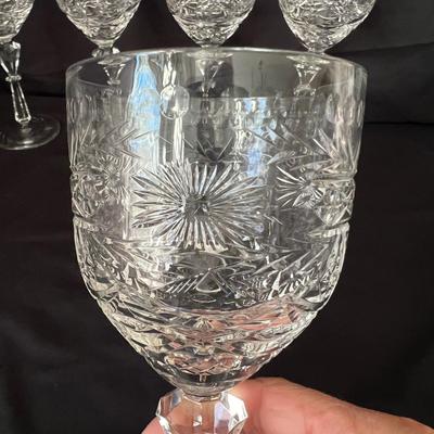 Wine, Champagne & Cocktail Glasses w/Faceted Stems (DR-RG)