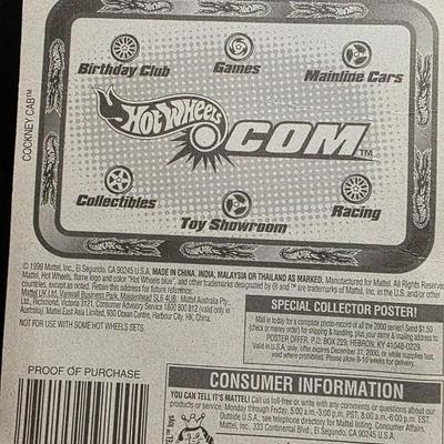 1999 Hot Wheels Rail Rodder Collector #221 | Black w/ Red-Yellow Flames Gold Chrome Engine | Sealed Original Blue Card | Ultra-Rare Steam...