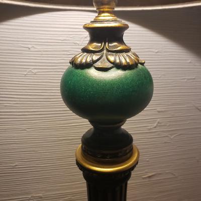 Regency Style Green/Gold Table Lamp (D-KD)