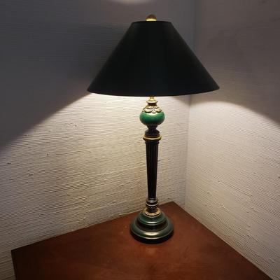 Regency Style Green/Gold Table Lamp (D-KD)