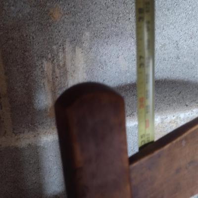 Wooden Stool with Woven Rush Seat