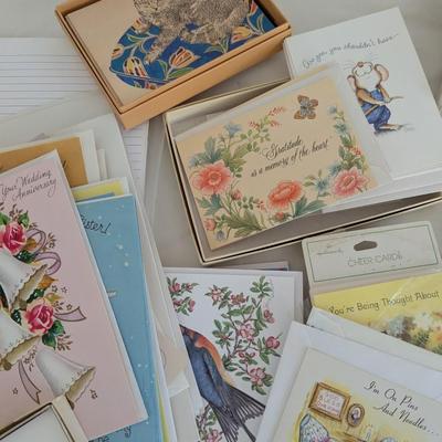 Mixture of vintage cards and stationary