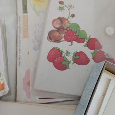 Mixture of vintage cards and stationary