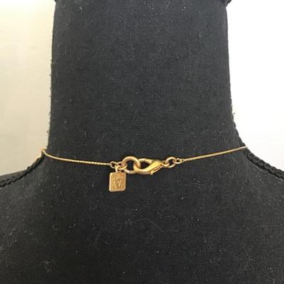 Rare modernist, Annie Klein signed crosses, long chain necklace