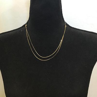Vintage goldtone slider necklace