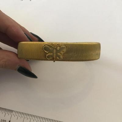 Vintage goldtone butterfly stretch bracelet