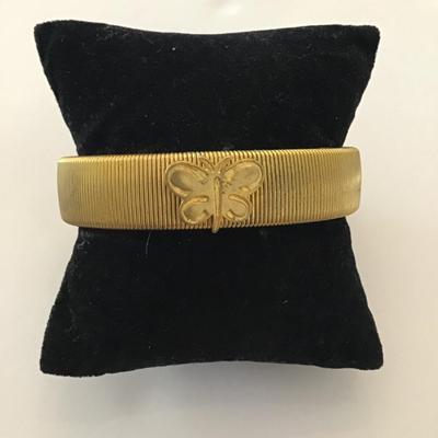 Vintage goldtone butterfly stretch bracelet