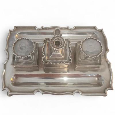 Sale Photo Thumbnail #4: Sterling Silver inkwell 1918