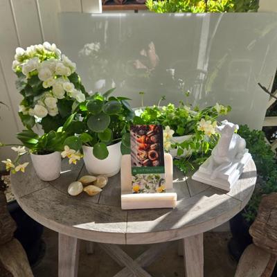 Sale Photo Thumbnail #60: Outdoor teak counter table 36"