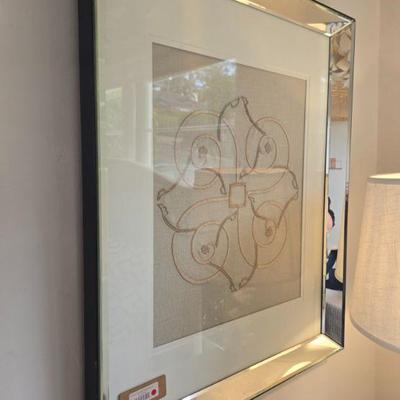 Sale Photo Thumbnail #93: EMBROIDERED MIRROR FRAMED ARTWORK 