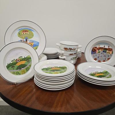 Sale Photo Thumbnail #155: Villeroy and Boch Naif design dishware $20-$21 per piece
