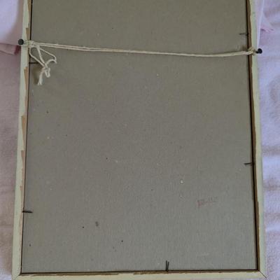 Vintage " Flowers In Window" Framed Print