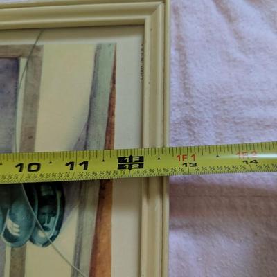 Vintage " Flowers In Window" Framed Print