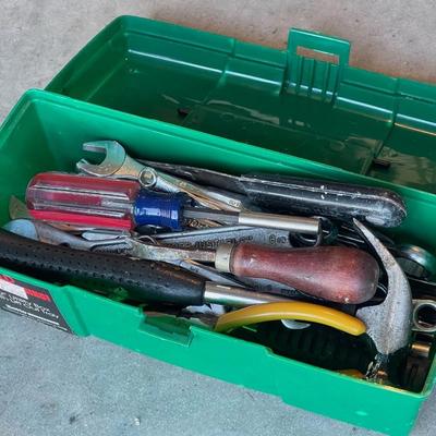 Sale Photo Thumbnail #250: Green toolbox with hand tools