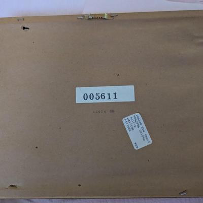 Two Vintage Prints. "Fetching Water" "English Cottage Garden in Full Bloom"