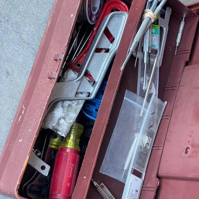 Sale Photo Thumbnail #254: Red tool box with hand tools