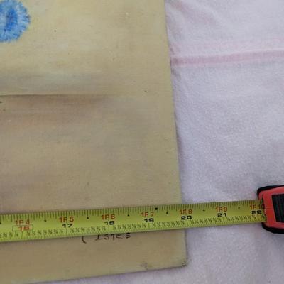 Original Painting by Gladys Estes of Delphiniums, Asters, and Petunias.